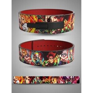 DEMON SLAYER Weightlifting Belt Custom Anime Lifting Belt Leather Gym Belt 13mm